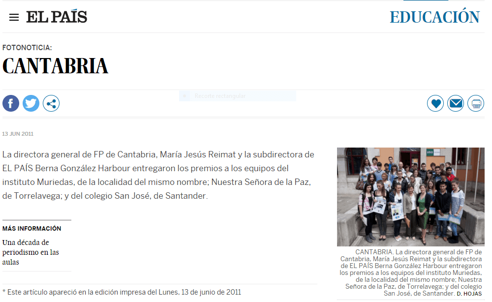 Noticia El Pais periodismo