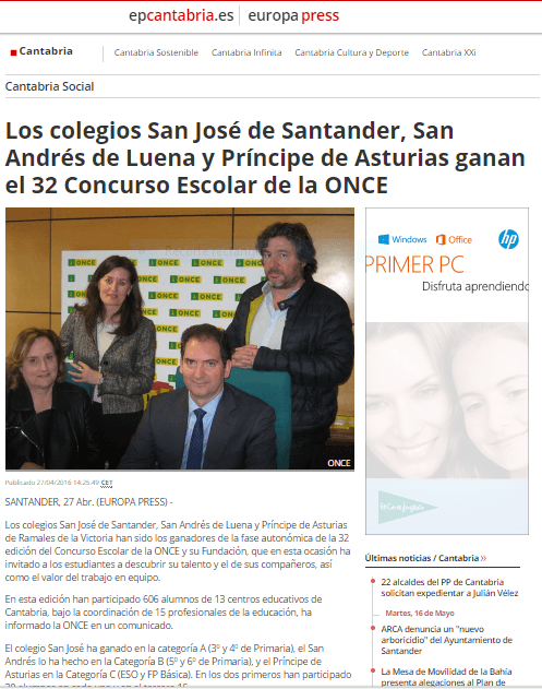 noticia concurso ONCE 2016