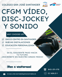 Cartel informativo Ciclo Formativo de Grado Medio Video, Disc-Jockey y Sonido